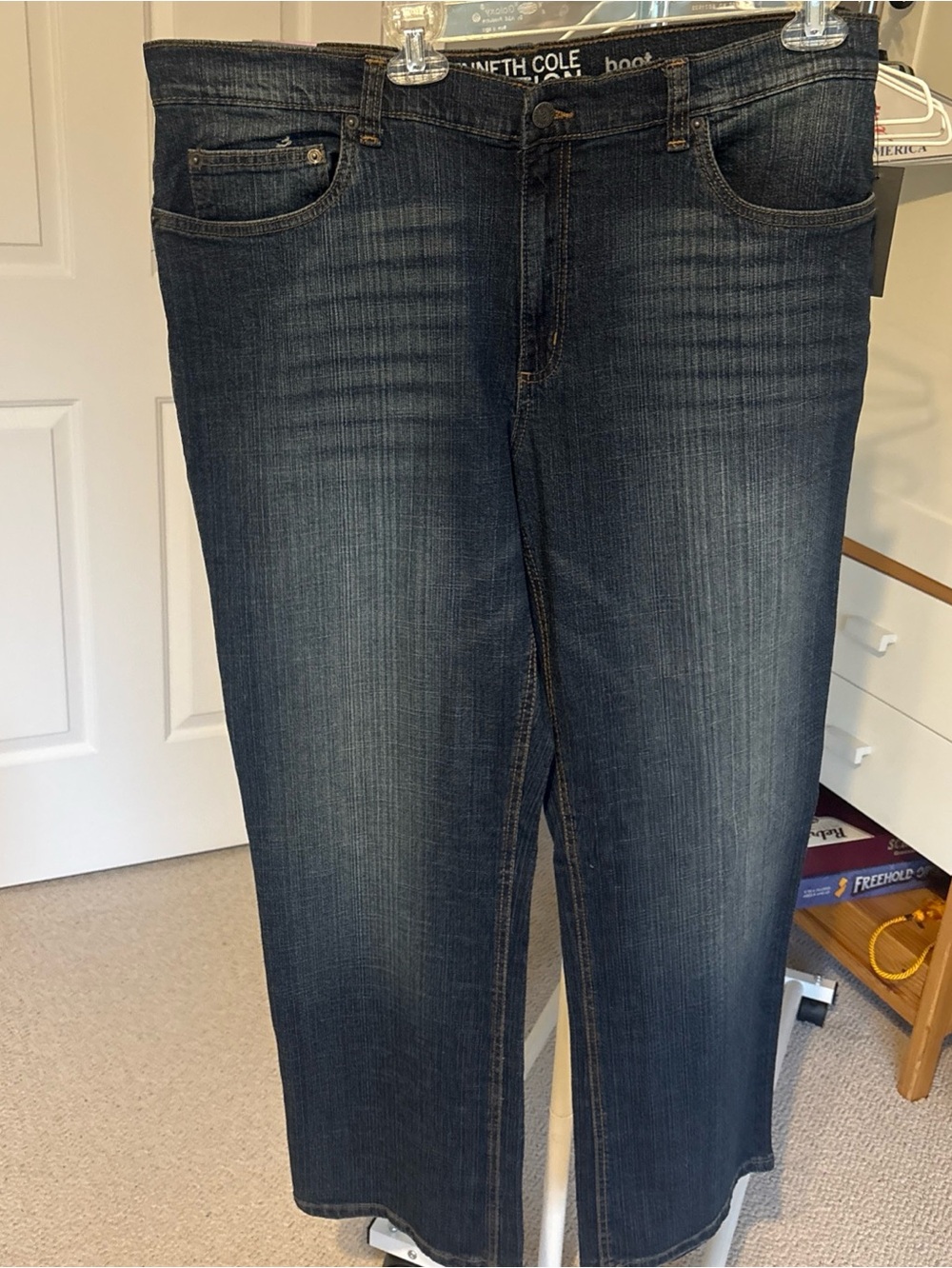 Kenneth Cole Men’s Jeans in Dark Blue Wash